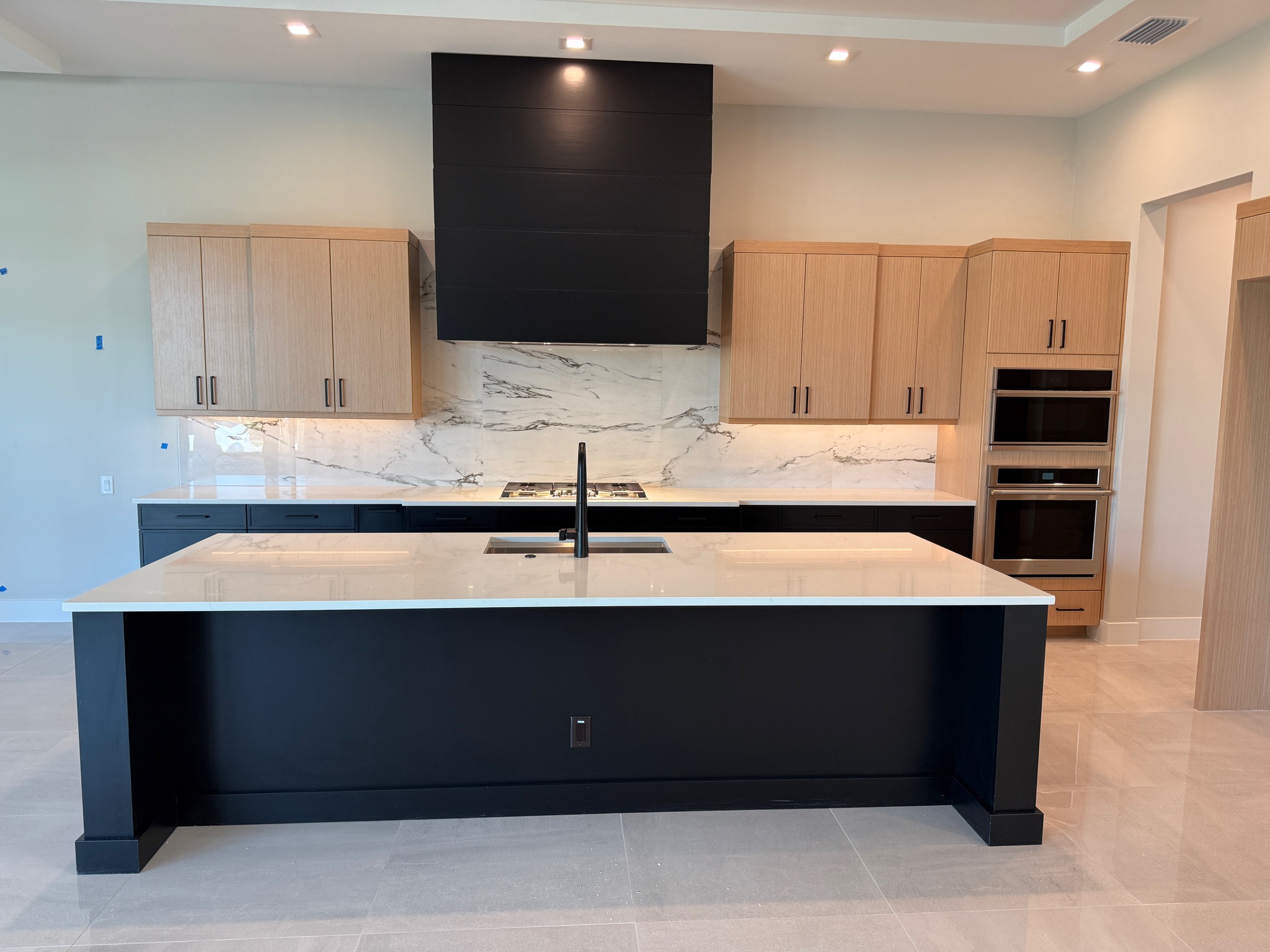Half bath marble countertop installation